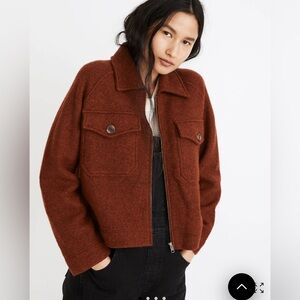 Madewell Johnsville Sweater Jacket in Heather Brick